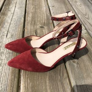 Louise et Cie | studded suede kitten heels